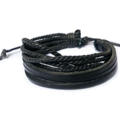 China Stylish Fashion Braided Leather Bracelet For Men N81086 Wholesale for sale