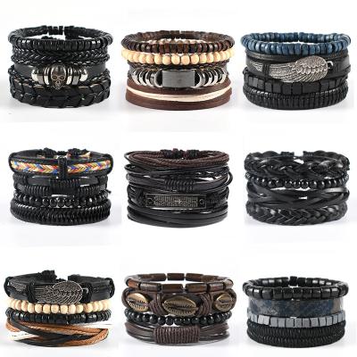 China BOHEMIA Fashion Leather Bracelet For Men Jewelry Wholesale N2106085 for sale