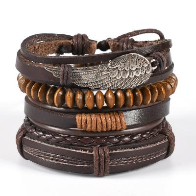 China BOHEMIA Fashion Leather Bracelet For Men Jewelry Set Wholesale N911163 for sale