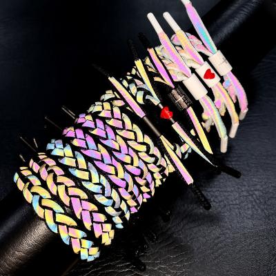 China Trendy Fashion Colorful Nylon Rope Bracelet For Men Jewelry Set Wholesale N99289 for sale