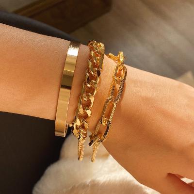 China Vintage Fashion Gold Bangle Bracelet Sets For Women ND2202274 Wholesale for sale