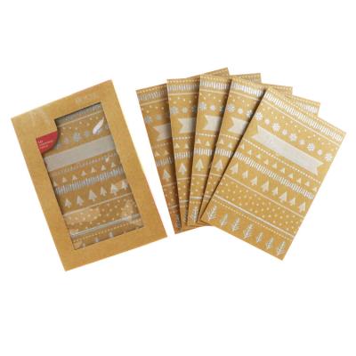 China Africa Christmas Greeting Card Seasonal Handmade Custom Christmas Gift Greeting Card Set Kraft Paper Greeting Card for sale