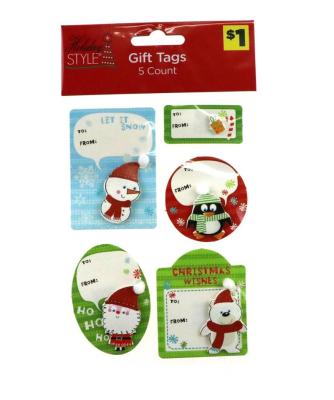 China Wholesale Handmade 3D Christmas Paper Gift Tag From Europe Overall for sale