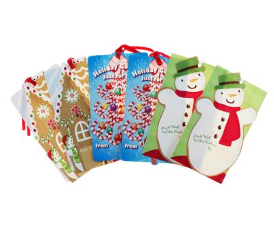 China Viable Hot Selling 6 Pcs Hang Christmas Gift Paper Tags In Polybags for sale