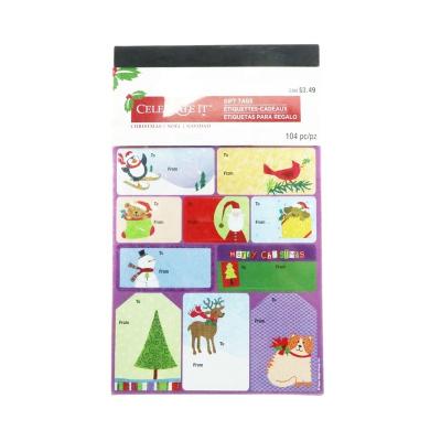 China Decorative Popular Cheap Christmas Theme Printing Price Sticker Label Sticker Adhesive Paper Book for sale