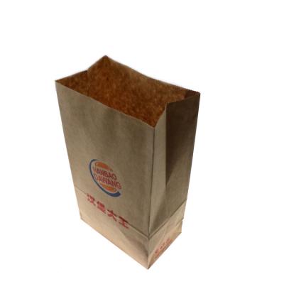 China Recyclable Cheap Retail Shopper Printing Flat Bottom Biodegradable Food Take Away Kraft Paper Bag for sale