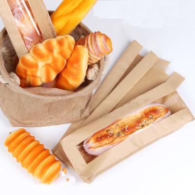 China Recycled Packaging Materials Food Grade Transparent Bread Paper Window Bags for sale