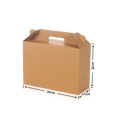 China Recycled Materials Factory Direct Cheap Price Custom Logo Delivery With Strong Handle Corrugated Paper Packaging Box for sale