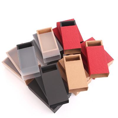 China High Quality Recycled Materials Logo Recyclable Customized Kraft Paper With PVC Coating Drawer Sliding Gift Packaging Box for sale