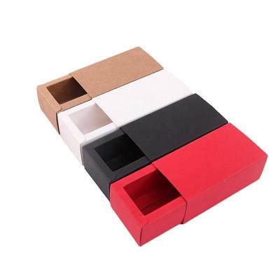 China Recycled Materials Fabricate Custom Printing With Logo Kraft Paper Drawer Sliding Wrapping Gift Box for sale