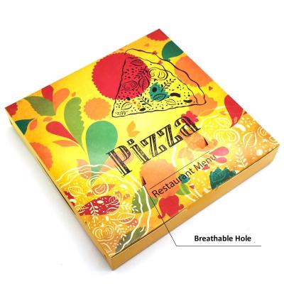 China Hot Sale Custom Printed Food Grade Waterproof Paper Take Away Delivery Paper Pizza Box for sale