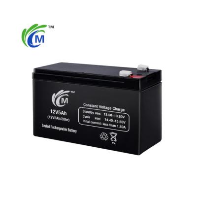 China Chinese Factory Price 1.8kg Long Cycle Life 12V5Ah 151*65*94*100mm Positive And Negative Plate Car Sealed Lead Acid Battery for sale