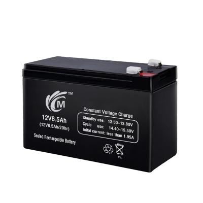 China Long cycle life 1.95kg factory wholesale price battery charger 151*65*94*100mm sealed lead acid battery 12V6.5Ahpositive plate for sale