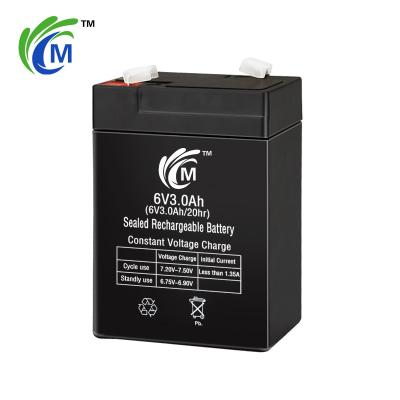 China Long Cycle Life 6V 3AH Electric Power Systems Toys Sealed Deep Cycle 6v Lead Acid Battery for sale