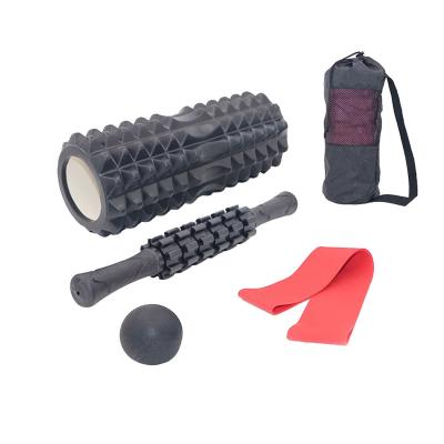 China Relax Muscles Yoga Ball Massage Foam Roller Mace Roller Yoga Column Cylindrical Three-Piece Set Assistive for sale