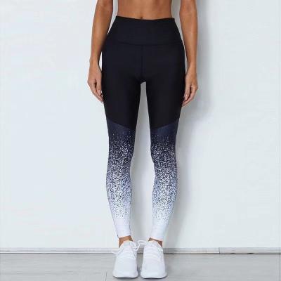 China Breathable Gradient Color Hot Selling Stylish Sexy Girl Printed Yoga Pants Fitness Leggings for sale