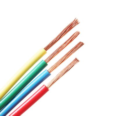 China Building 1.5mm 2.5mm 4mm 6mm 10mm PVC insulated single core copper condutor electrical cable for building for sale