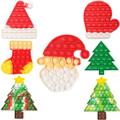 China Round Wholesale Noises Relieve Stress Rainbow Christmas Tree Purse Push Bubble Boys Girls Boys Girls Christmas Antistress He Invent Decoration for sale