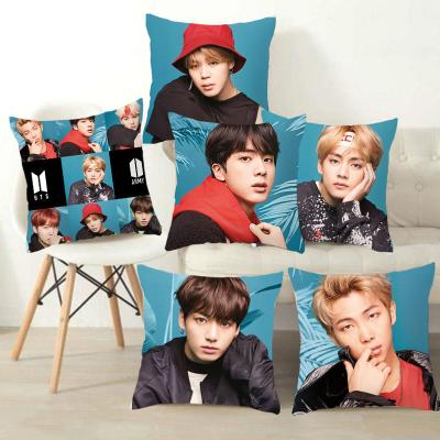 China Folded Drop Shipping Kpop Stars One Side Printed Pillow Case Sofa Chair Sleeping Cushion Cover for sale