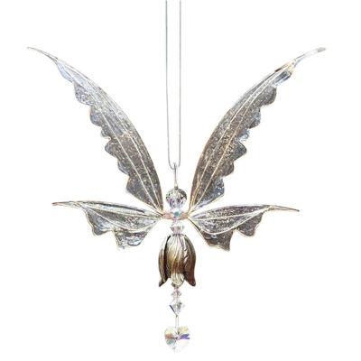 China Contemporary Fairy Wings Creative Hanging Wind Spinner Ornaments Decoration Garden Ornaments for sale