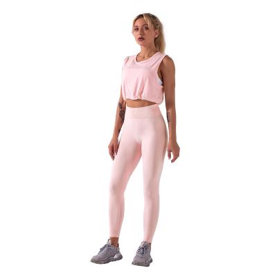 China Wholesale Breathable Gym Sportswear Set Fitness Women Fitness Clothing Yoga Wear Set Women Running Gaiters 2pcs Set for sale