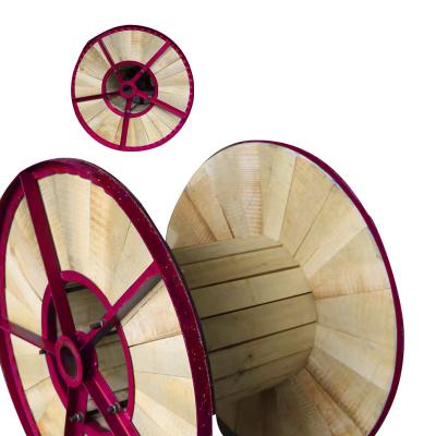 China Winding wooden&steel coil winding cable drum cable winder empty drum for sale