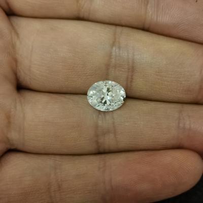 China Color Play or Fire High Quality Glitter Crushed Oval Ice Moissanite for sale