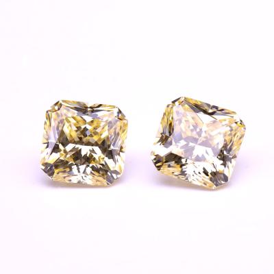 China Color Game or Princess 2Ct Cut Loose Moissanite Diamond Price Per Carat High Quality Synthetic Yellow Fire Wholesale 8*8mm for sale