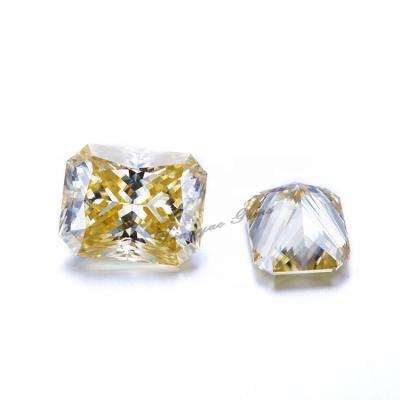 China High Quality Fire Wuzhou Yellow Color Set Or Heater Cut Moissanite For Jewelry Setting for sale