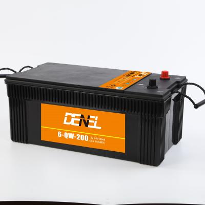 China Start Engine 12V 200AH High Quality Car Start Battery 6-QW-200 Truck Batteries for sale