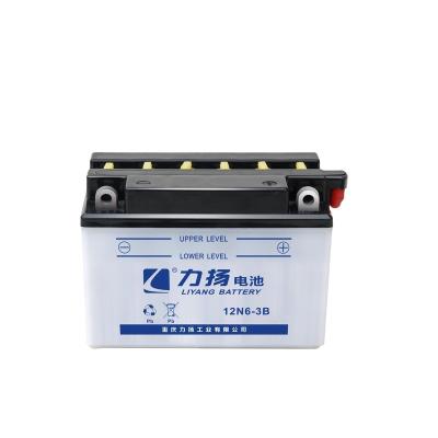 China Lead Alloy 12V 5AH Batteries For 12N6-3B Engine Dry Charged Motorcycle Battery for sale