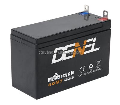 China Long Life 6DM7 High Capacity 12v 6ah Motorcycle Battery 6AH for sale