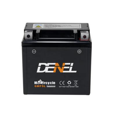 China High Quality 12V5AH Lead Acid Battery Motorcycle Battery 6MF5L Sealed Maintenance Free Battery YTX5L-BS 5AH for sale