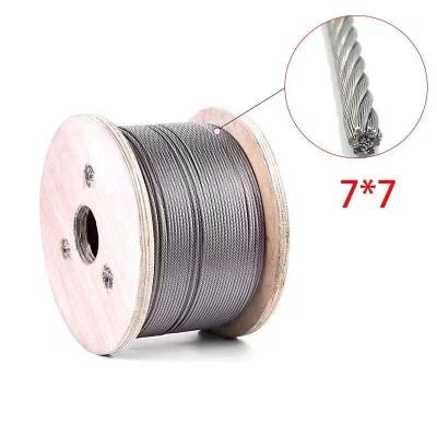 China High Quality Rope 7*7 Wire Rope, Various Types of Wire Rope 1mm-3mm for sale