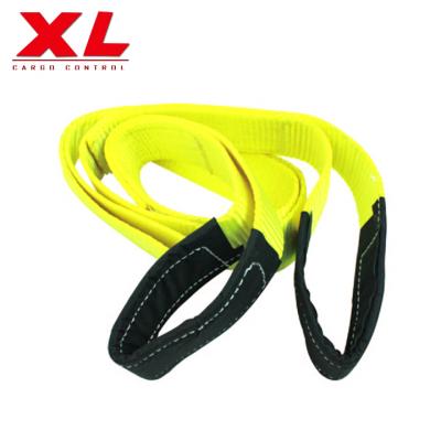 China Heavy Load Profession Safety Polyester Lifting Strap Flat Sling Flat for sale