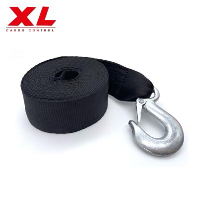 China Polyester 4 Inch Winch Link Lashing Down Straps Car Luggage Safety Polyester Cargo Strap For Transport for sale