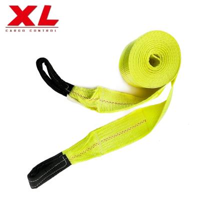 China Emergency 7 Ton Winch Strap Safety Polyester Towing Round Towing Strap for sale