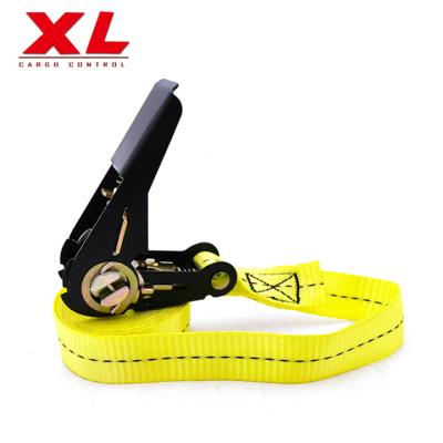 China Polyester 25mm Polyester 100 Ratchet Tie Down Straps With Endless for sale