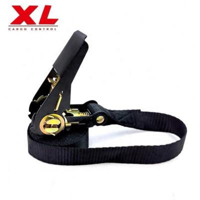 China 1.5 inch 38mm black e-coating 100% polyester high tenacity yarn best quality ratchet 800kgs tie down for sale