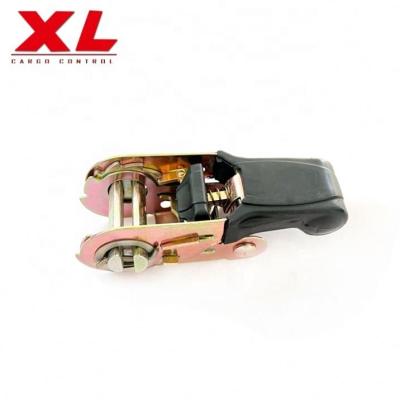 China 1 Inch Handle Zinc Alloy High Quality Rubber Ratchet Buckles 25mm Ratcheting Buckles For Strap for sale