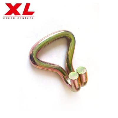 China Wholesale 2.5cm Webbing 2.5cm Truck Tie Down 1500kgs Double J-Hook Carrying Belts Hooks for sale