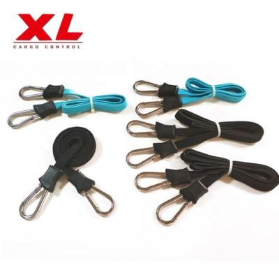 China Polyester Wholesales Colorful Cargo Lashing Elastic Bungee Cord Mini Bungee With Metal Hooks for sale