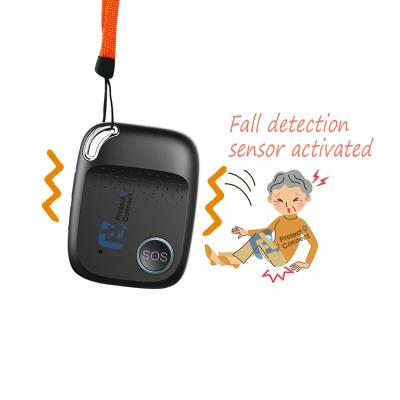 China Elderly Auto Alert SOS Fall Alarm EV04 Fall Aid 4G GPS Medical Pendant Tracker With Lanyard for sale