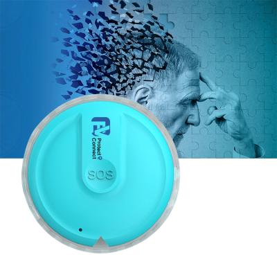 China SOS Alarm Eview White Label Geo Zone Safe Round Shape IP67 Waterproof Rechargeable Tracker Mini GPS For Alzheimer for sale