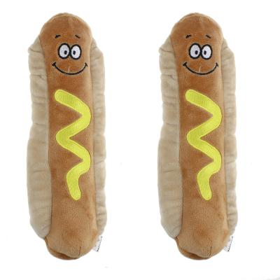 China Eco-friendly OEM Custom Stuffed Hot Dog Cola Fast Food Plush Pet Toy for sale