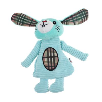 China Eco - Friendly Cute Green Rabbit Plush Pet Toy For Dog for sale