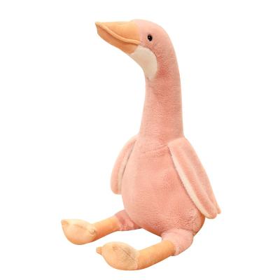 China Eco-Friendly Custom Design Soft Stuffed Plush Toy Doll Goose Stuffed Toys Dolls Hugging Pillow for sale