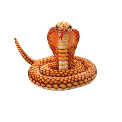 China Eco-friendly Realistic Snake Toy Stuffed Simulation Plush Cobra Animal Toys for sale