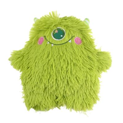 China Eco - Friendly Customized Soft Plush Toys Stuffed Furry Green Monster Plush Toy for sale