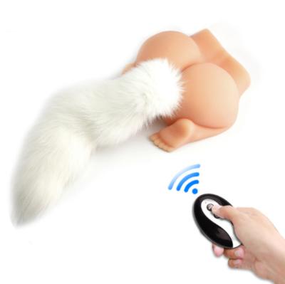 China Anal Toys For Woman Anal Plugs Anus Dilator Fox Remote Control Artificial Tail For Couples Vibrating Butt Plug Anal Tail for sale